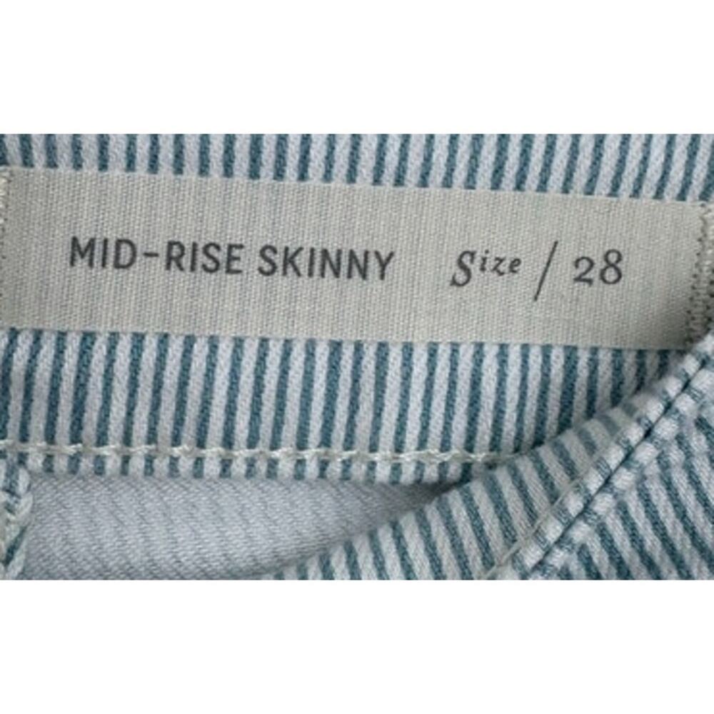 NWOT Womens Pilcro Coastal Blue and White Pinstriped Skinny Jean Size 28 - Picture 4 of 7